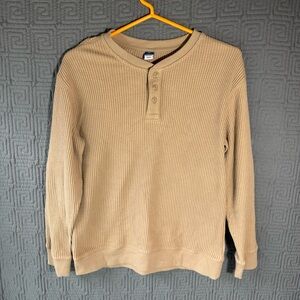 Old Navy Henley T-Shirt Boys XL 14/16 Brown
